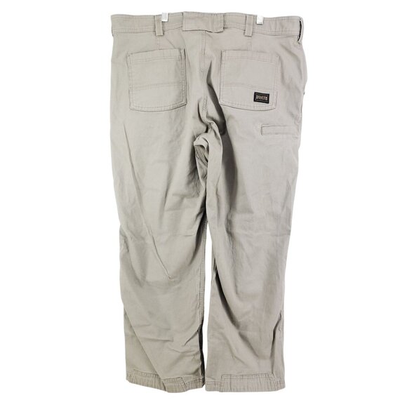 Duluth Trading Mens Size 42x30 Relaxed Fit Flex Fire Hose Pants Tan Cotton Blend - Picture 2 of 10